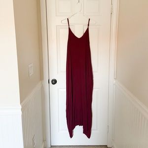 Wine colored maxi with pockets